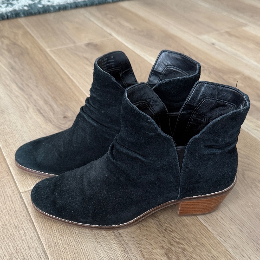 Cole Haan Black Suede Ankle Boots